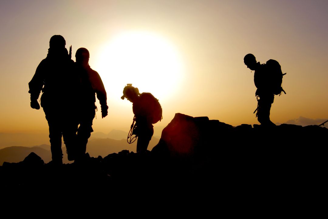 bigstockphoto Group of mountaineers on the r 763397