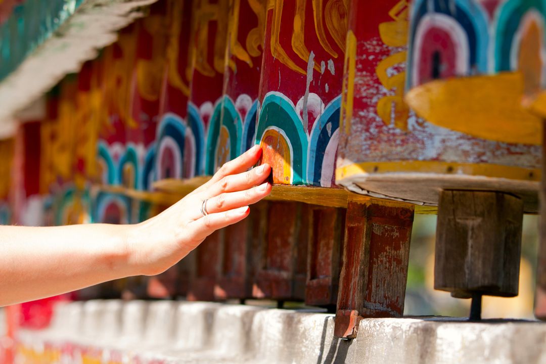 prayer wheels, nepal